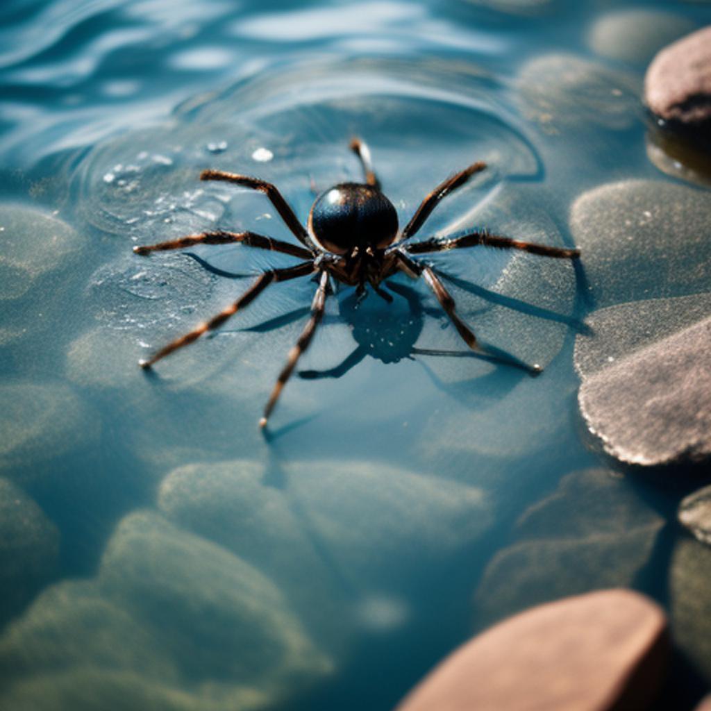 Araña arriba del agua by @ai_generated