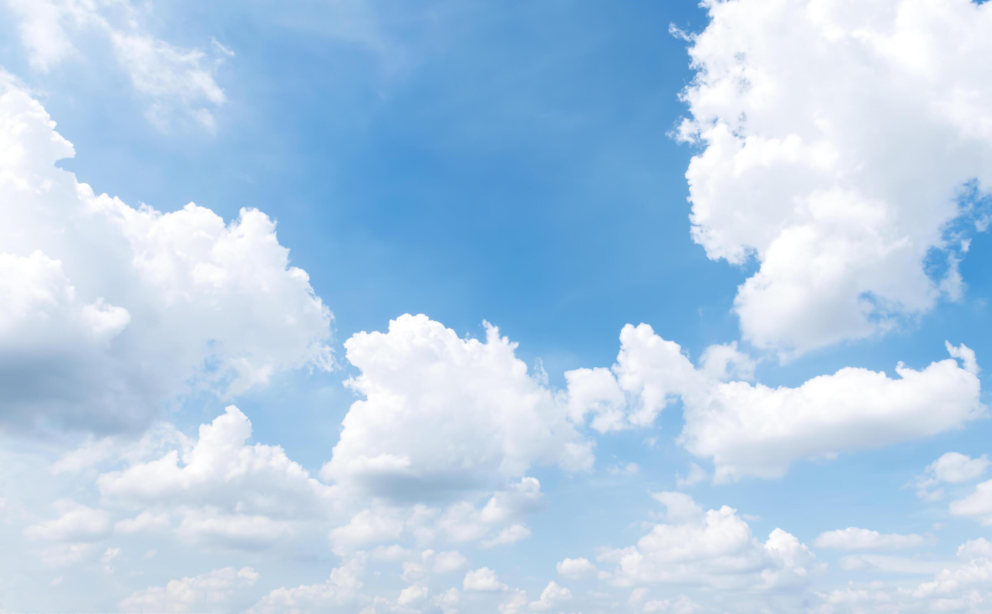 Blue sky with cloud background Stock Free