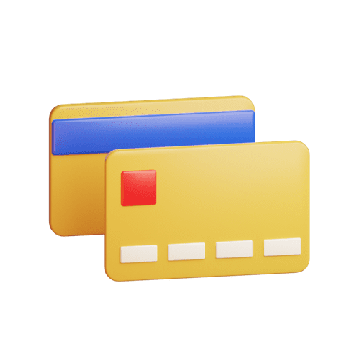 Cards, finance, money 3D illustration