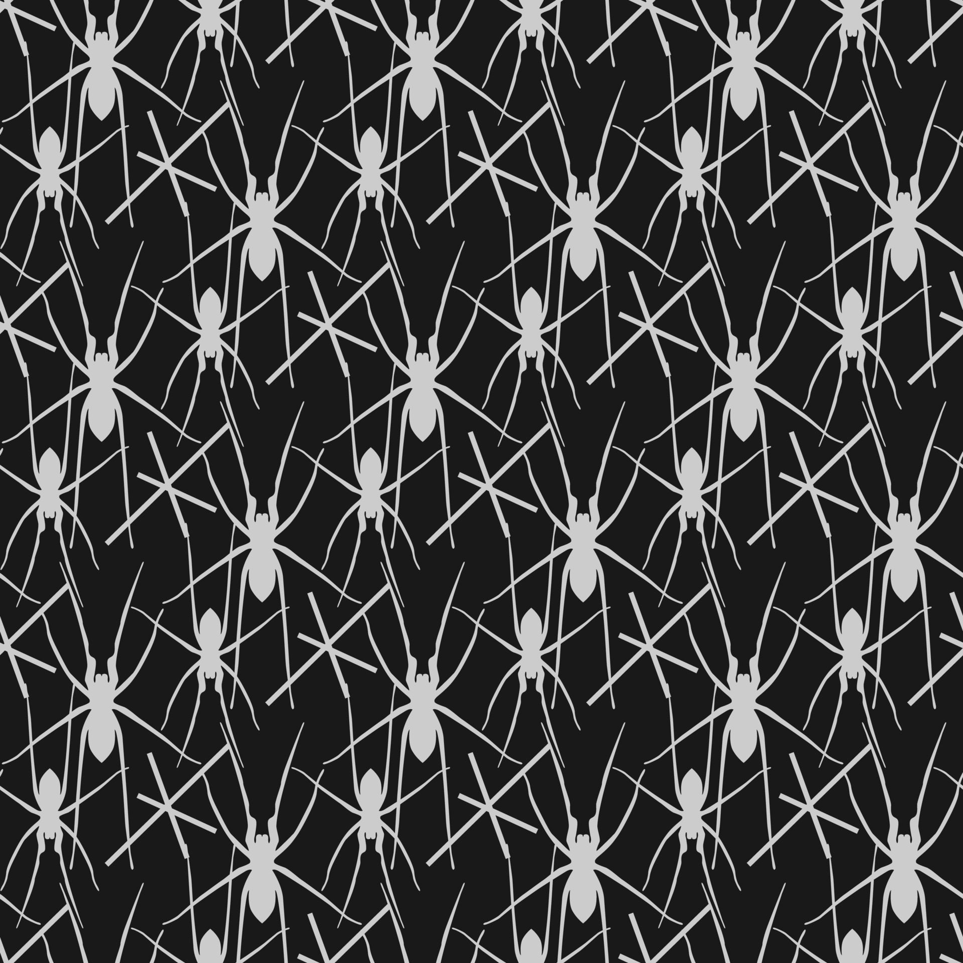 Friendly Spiders Seamless Pattern Design Free Vector