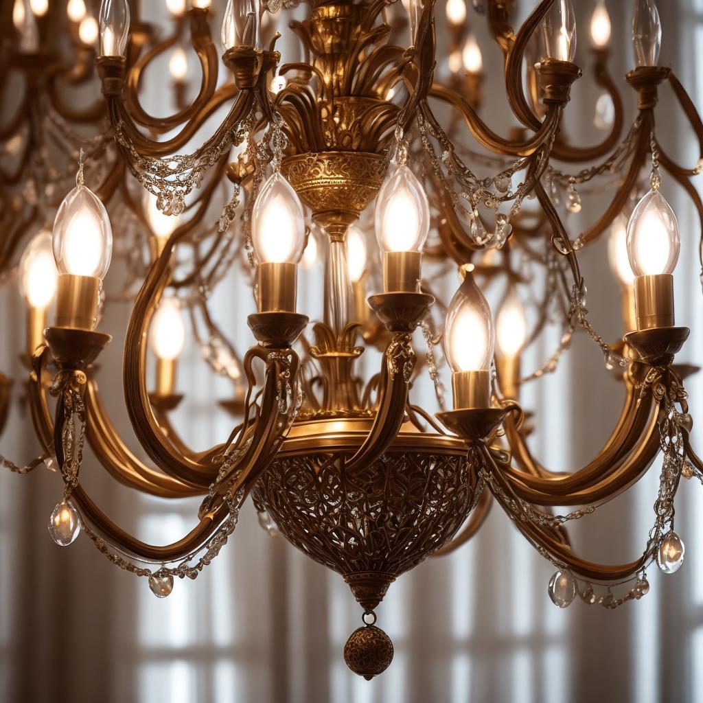 Cinematic lighting, elegant chandelier, by @ai_generated