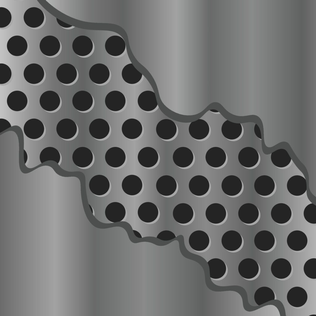 black silver grill frame background. metal, iron grill. Free Vector