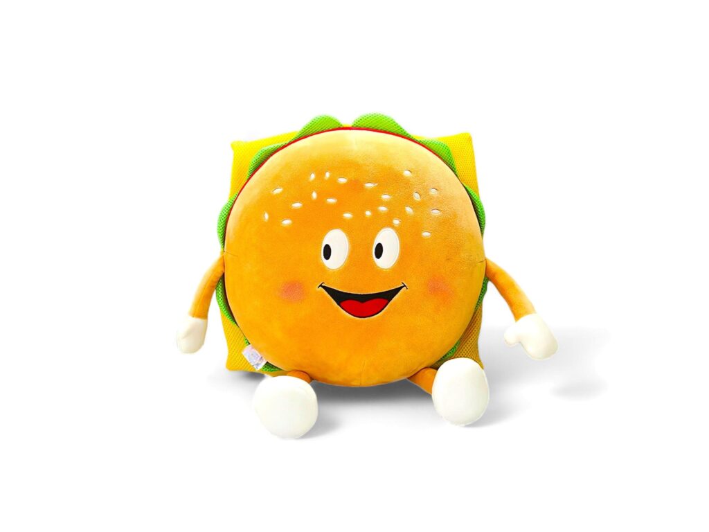 Stuffed burger food on white background Stock Free