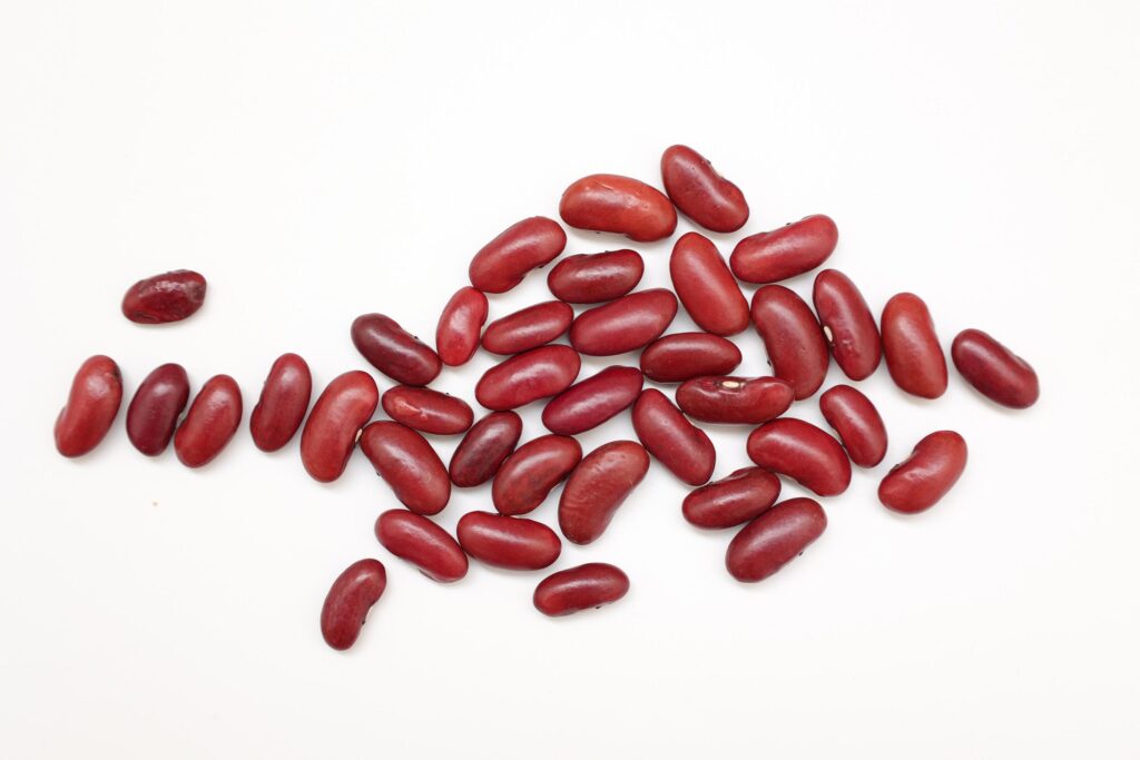 Red beans isolated on white background Stock Free