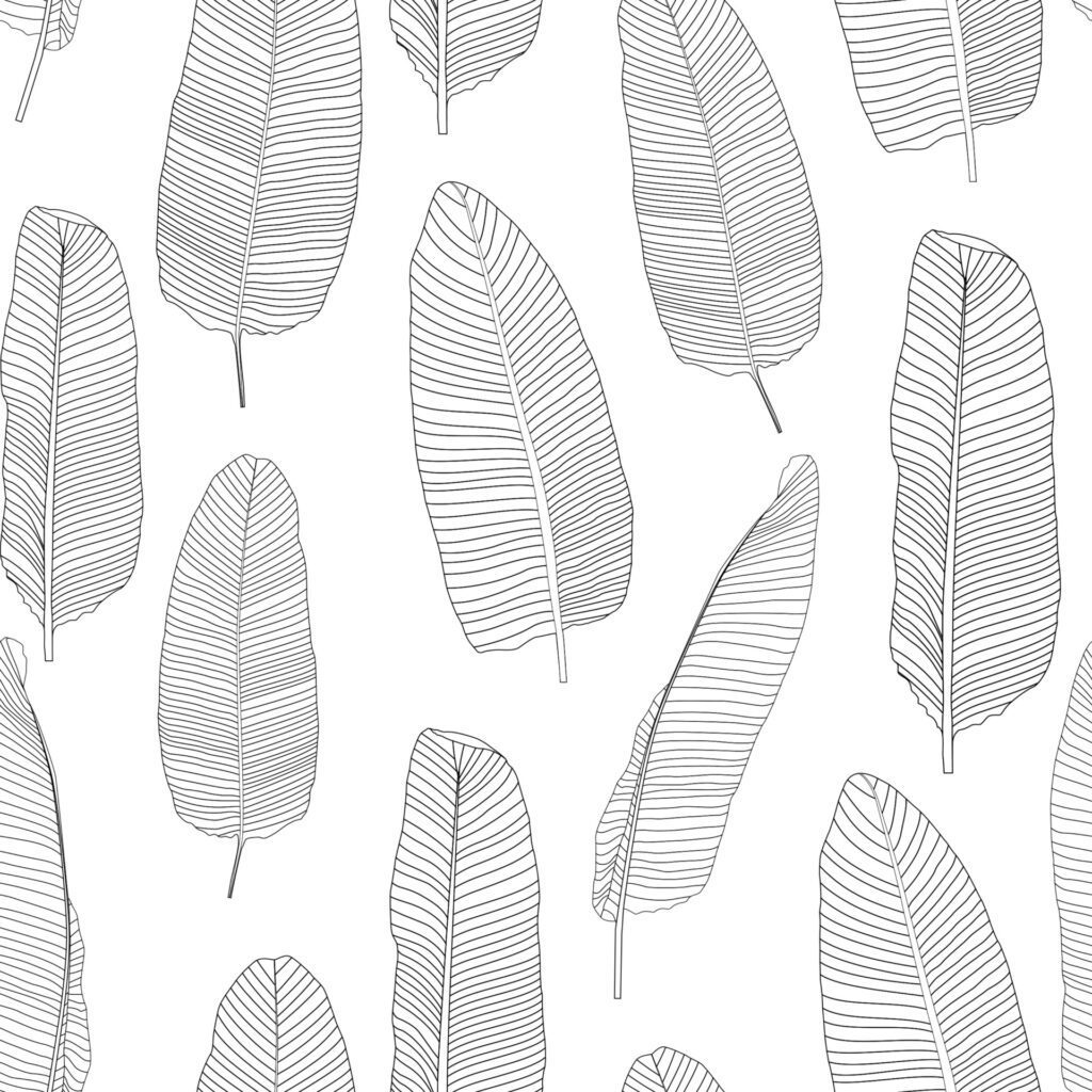 Beautifil Palm Tree Leaf Silhouette Seamless Pattern Background Vector Illustration Free Vector