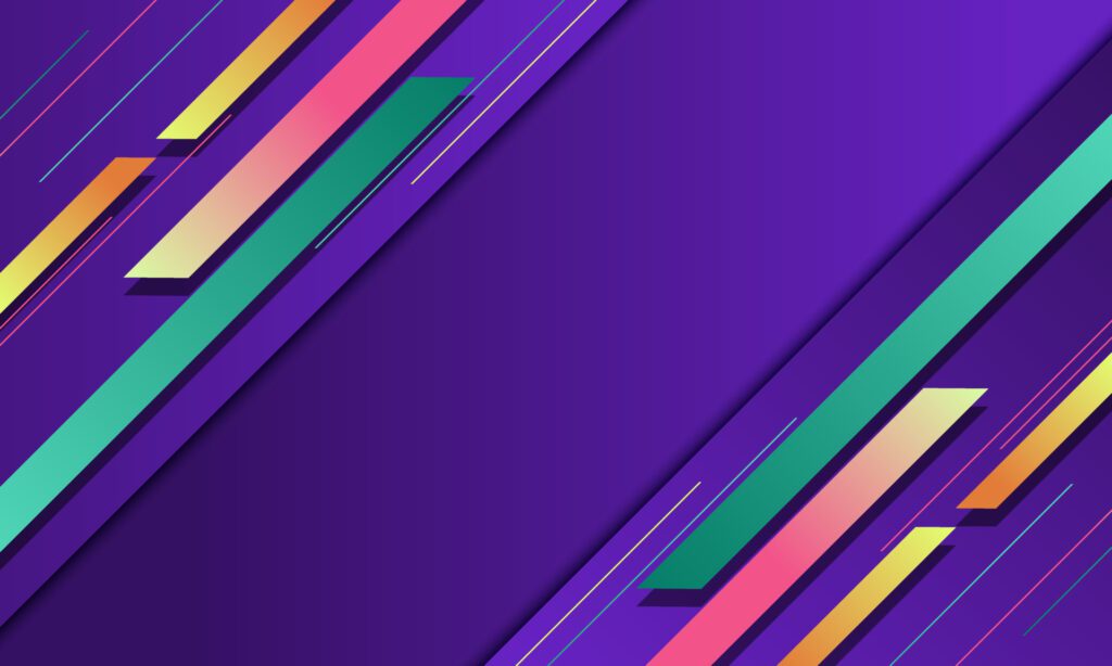 Modern gradient stripes and lines on purple background. Free Vector