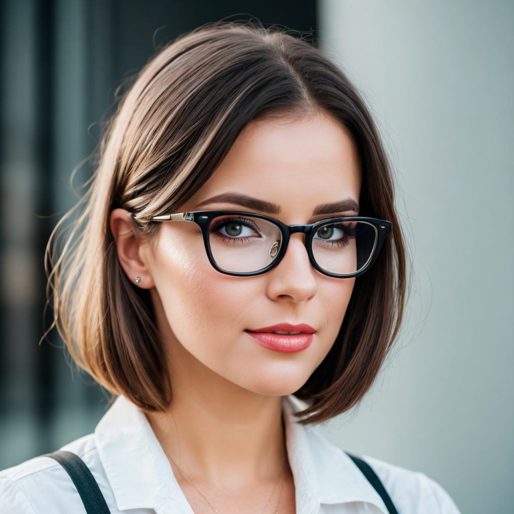 Hot librarian with white by @ai_generated