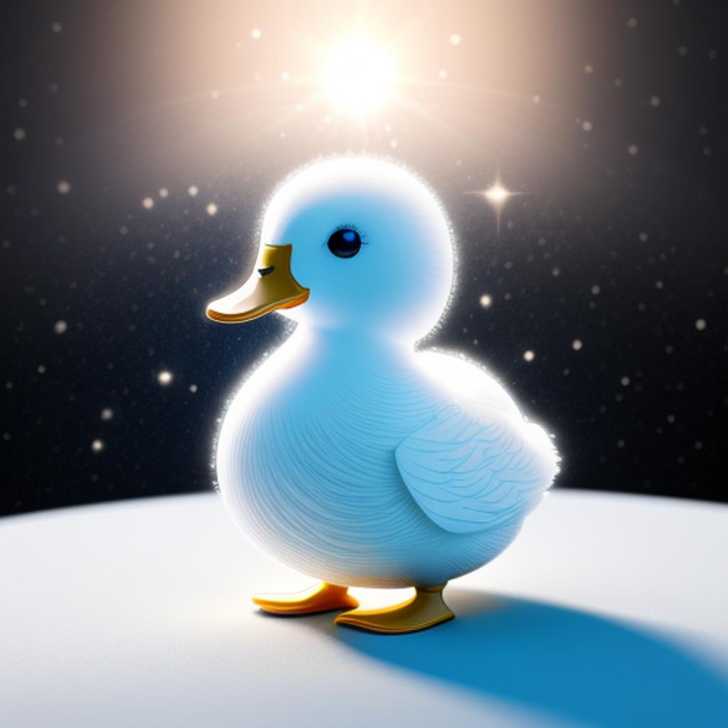 Cute duck with white by @ai_generated