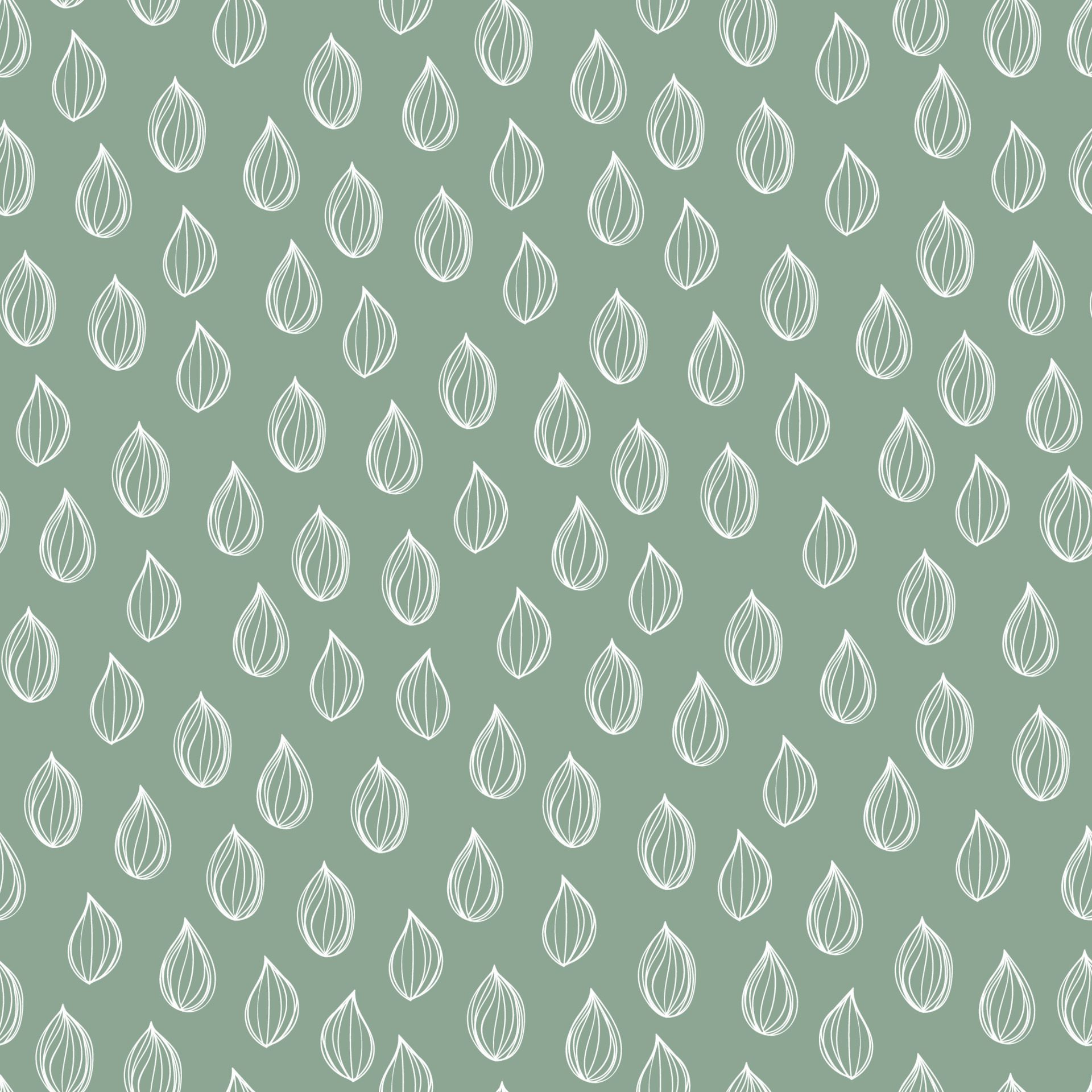 minimalustic green Background with line botanical seamless pattern, abstract leaves, boho style Free Vector