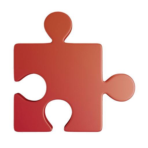 Puzzle piece, strategy, puzzle 3D illustration