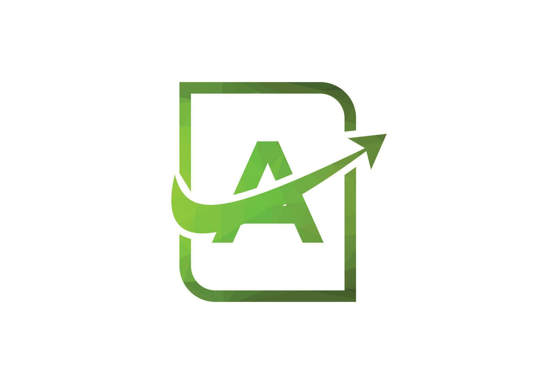 Business letter A with arrow chart logo vector icon illustration Stock Free