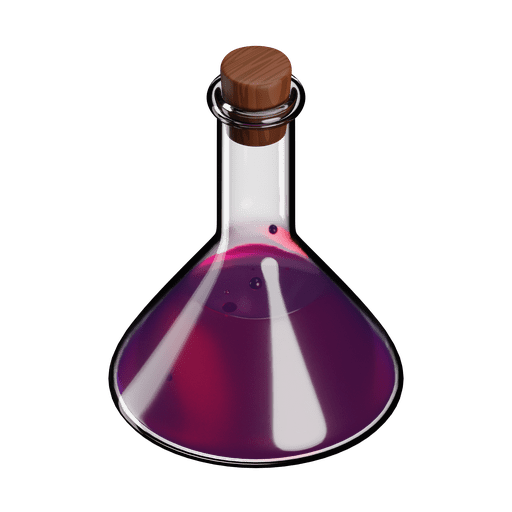 Lab, potion, chemistry 3D illustration