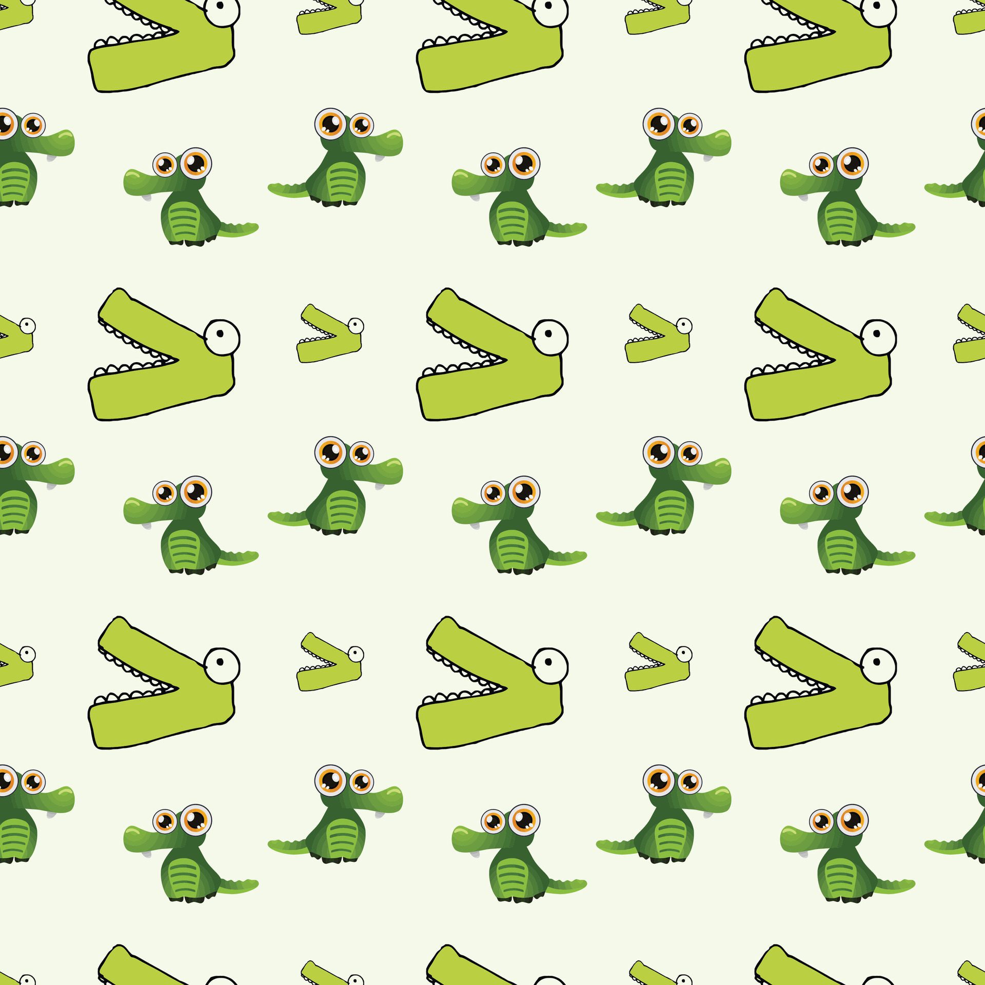 Good Monsters Seamless Pattern Design Free Vector