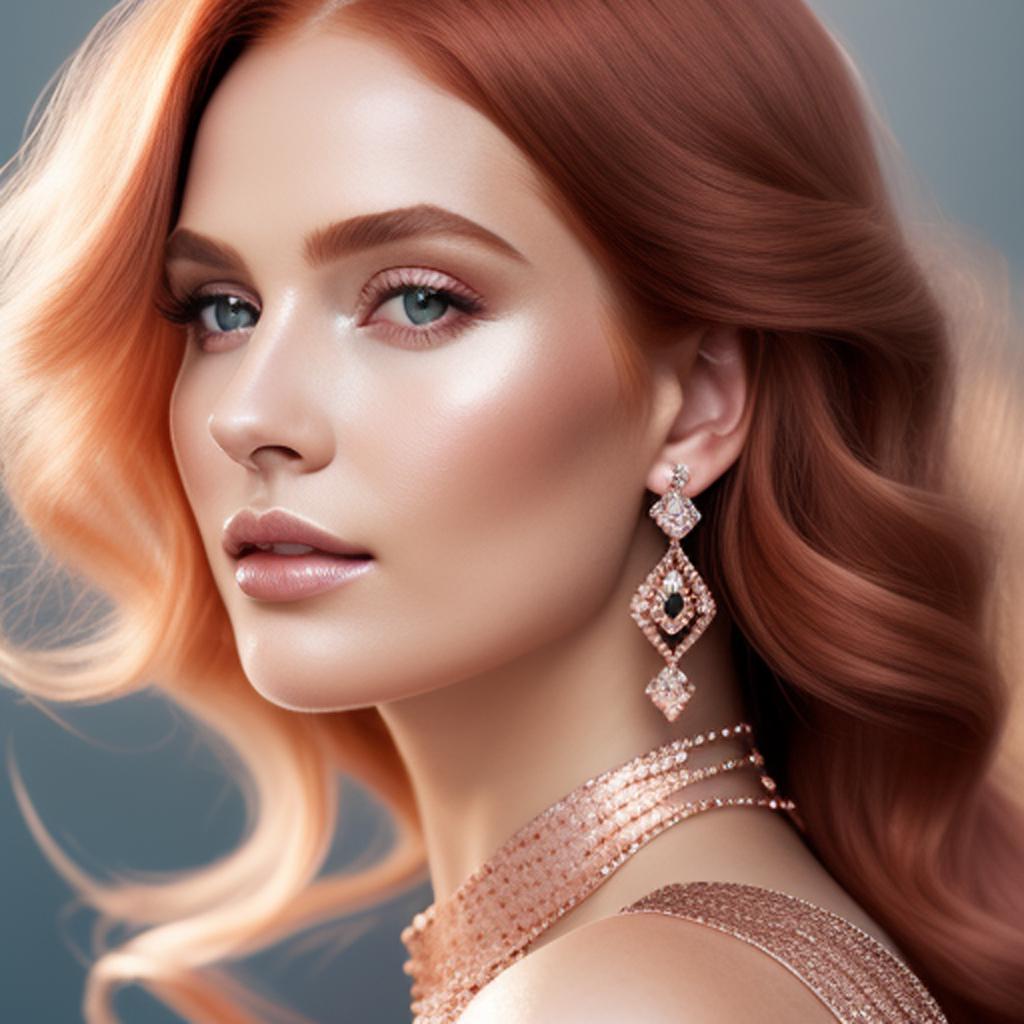 Rose gold fashion,elegant high by @ai_generated