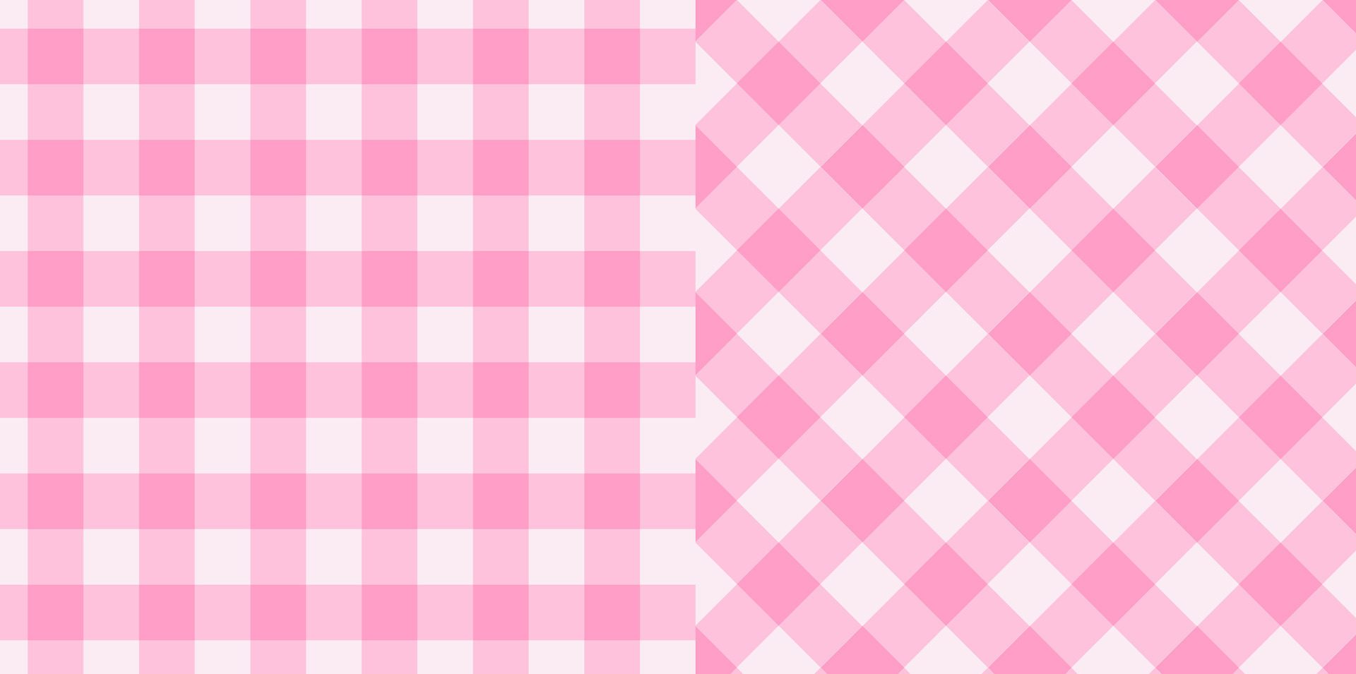 Gingham checkered plaid pattern in pink use for tablecloth, gift paper, napkin, blanket, scarf, textile and etc. Free Vector and Free SVG