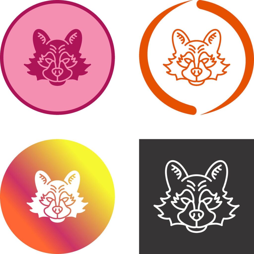 Raccoon Icon Design Stock Free