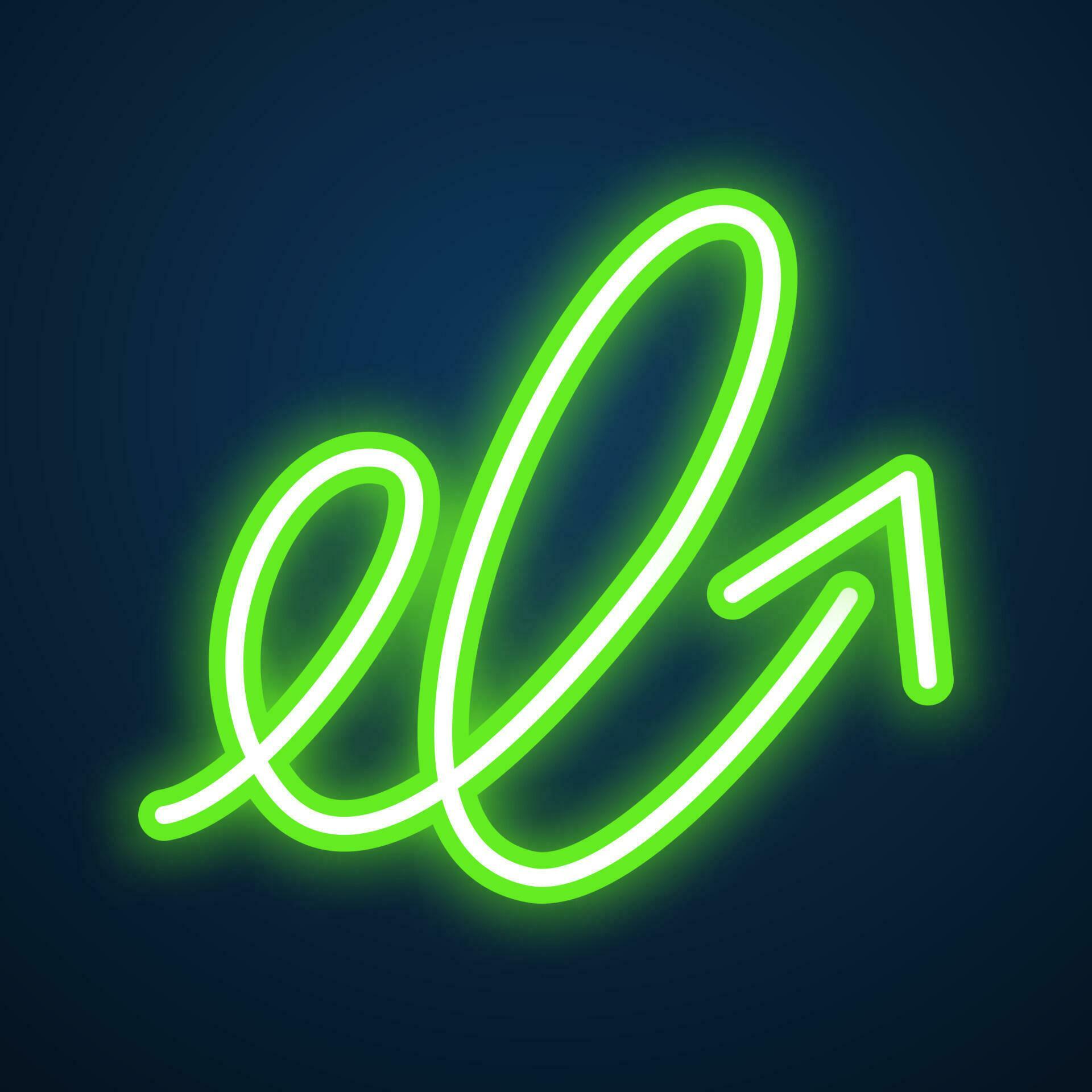 arrow sign neon effect vector Stock Free