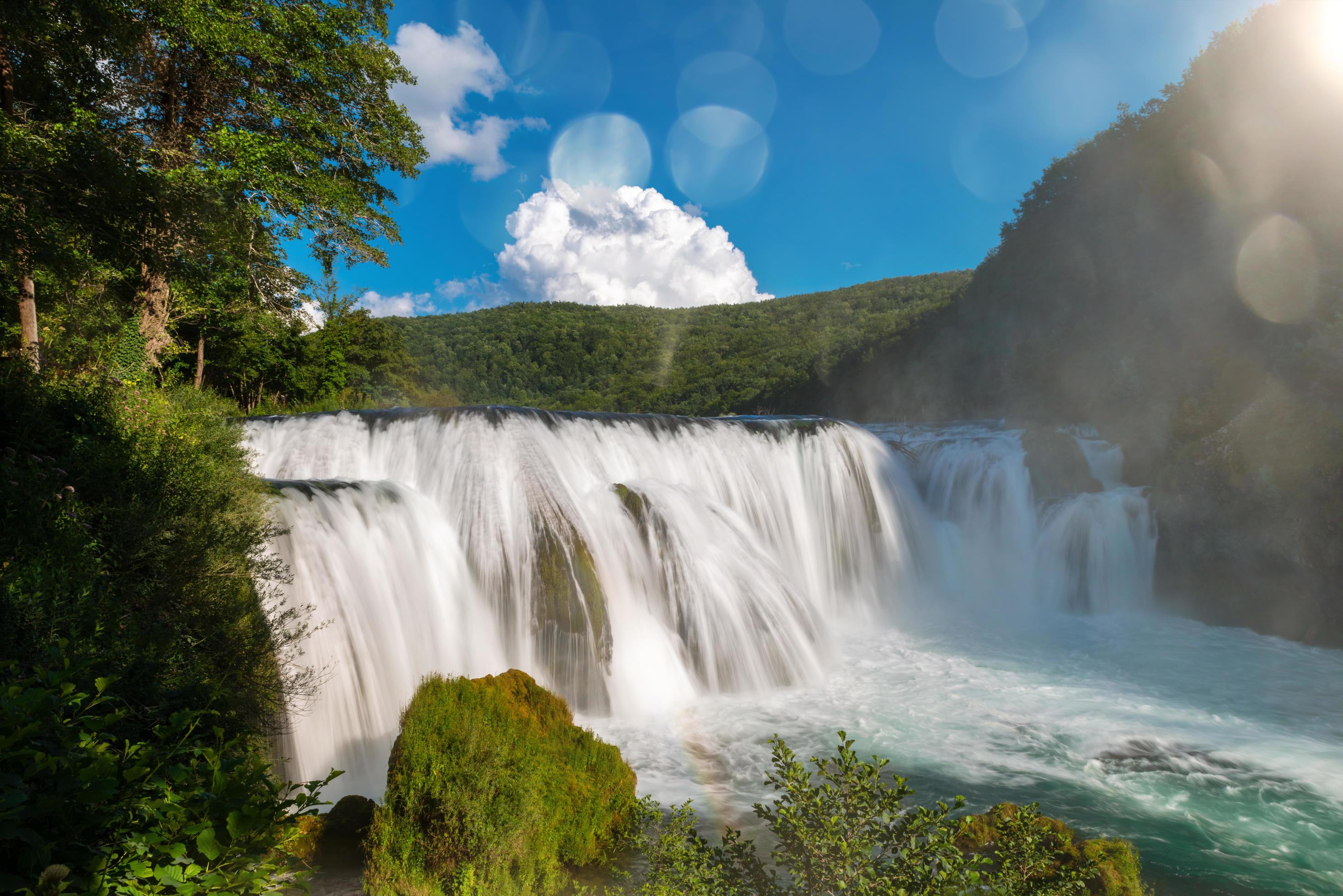 Waterfall nature landscape Stock Free