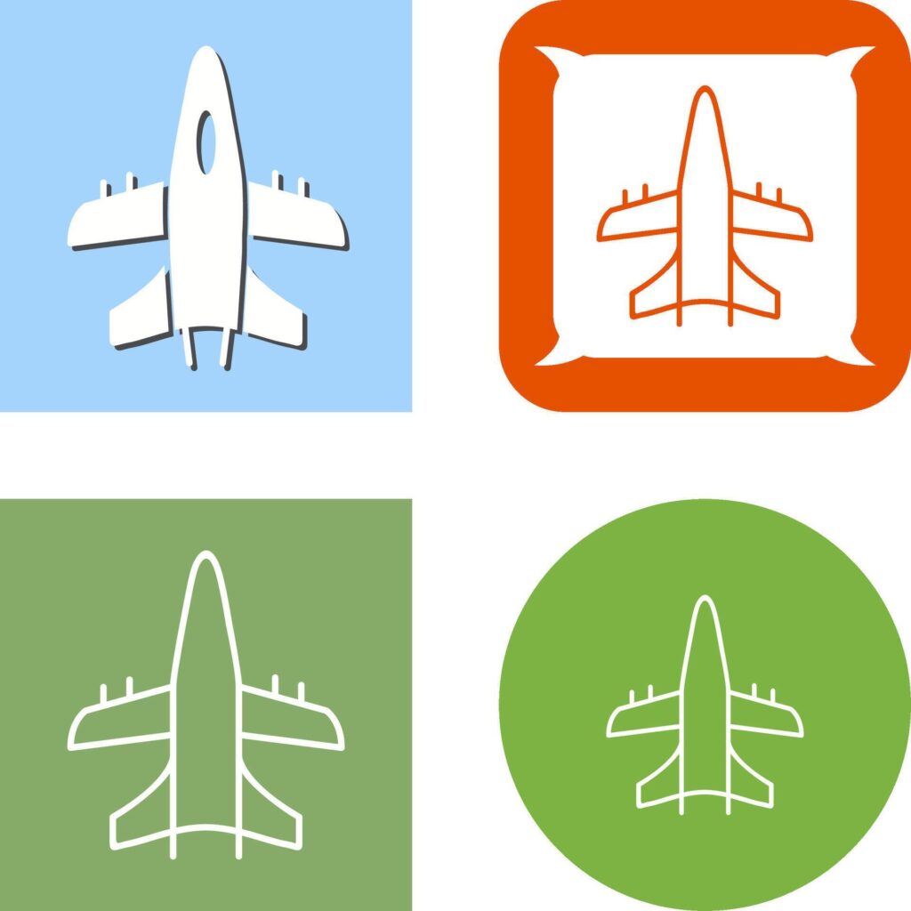 Military Plane Icon Design Stock Free