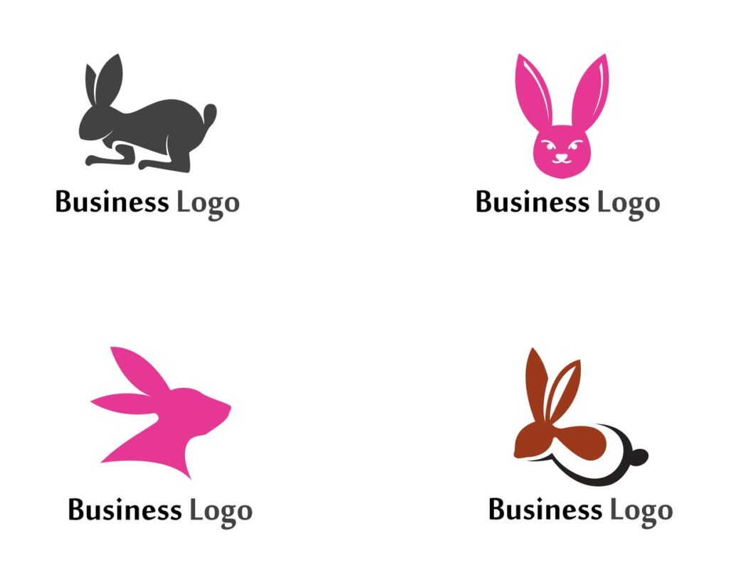 Rabbit Logo template vector icon design template app Stock Free