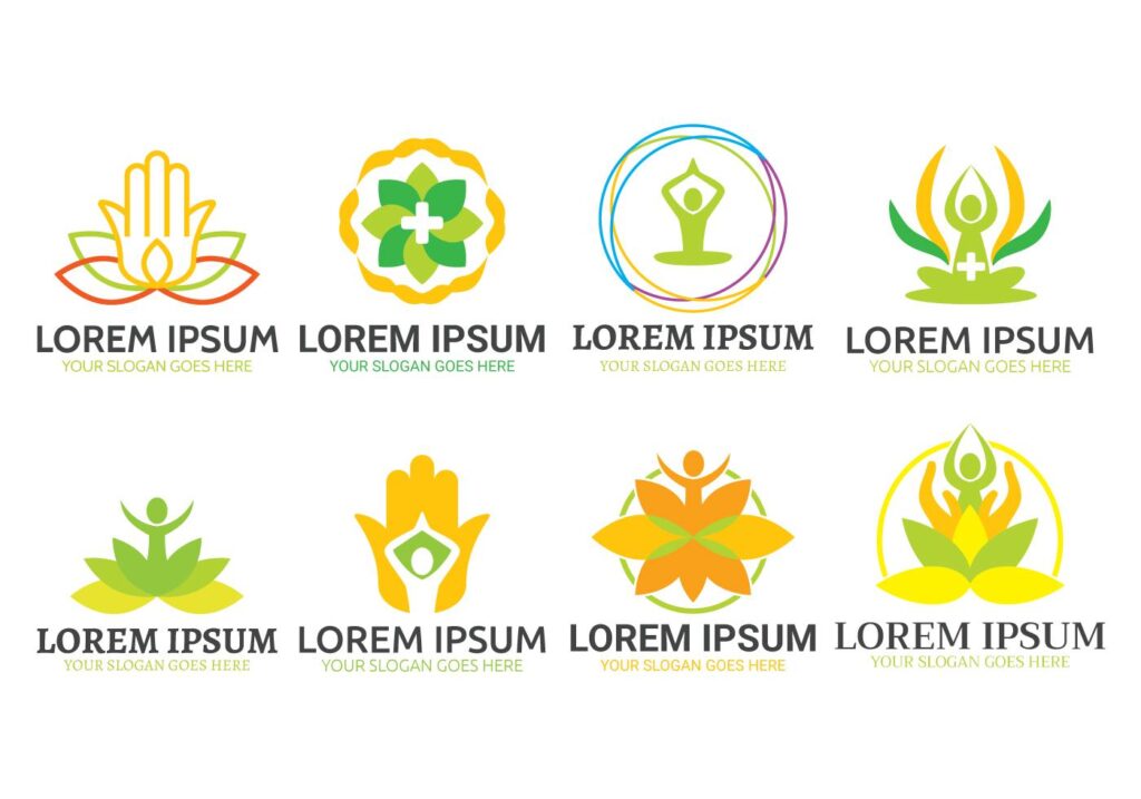 Healing logo vector set Stock Free and Free SVG