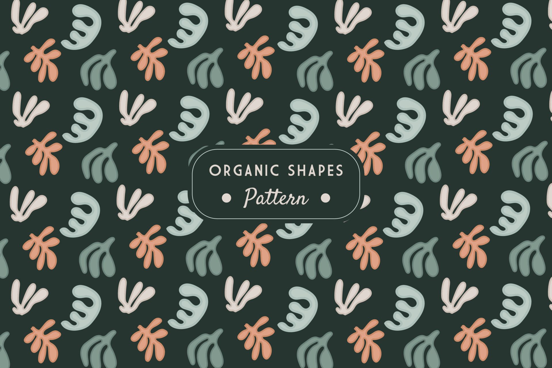 abstract organic shapes seamless pattern background Free Vector