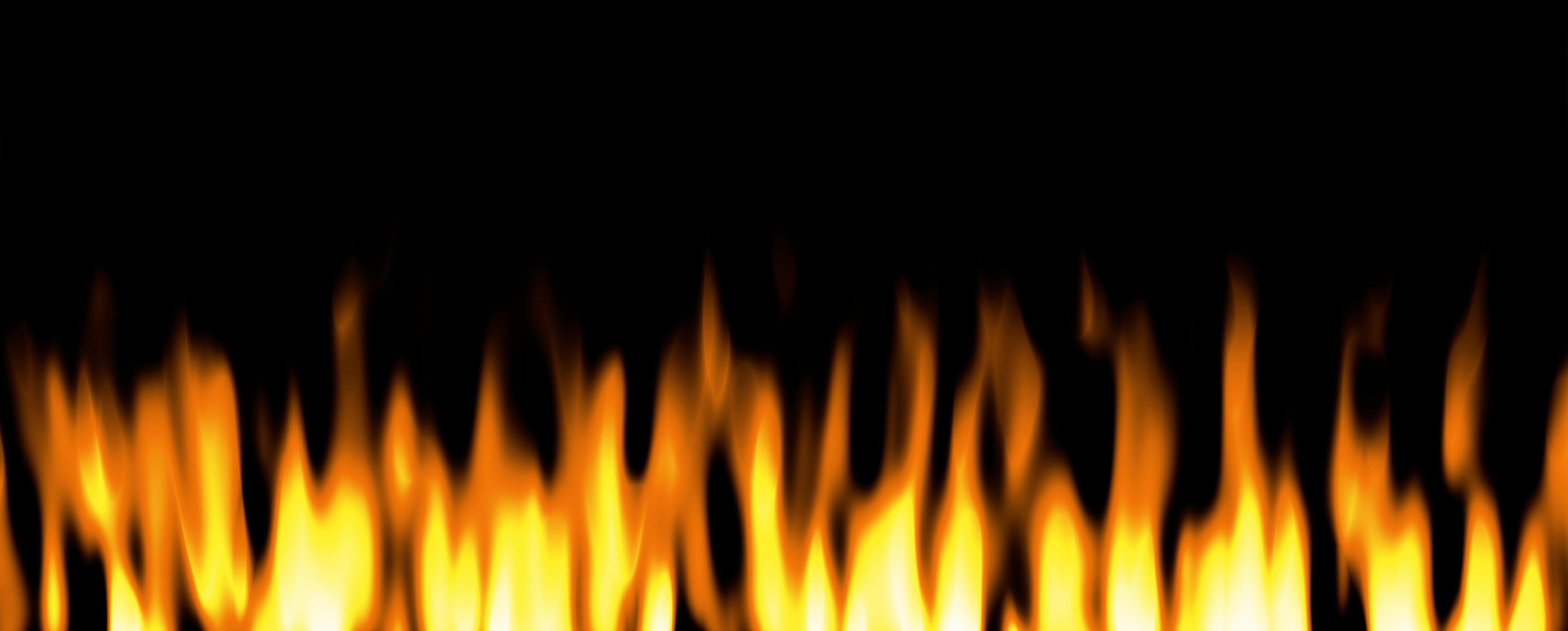 Fire isolated on black background Stock Free