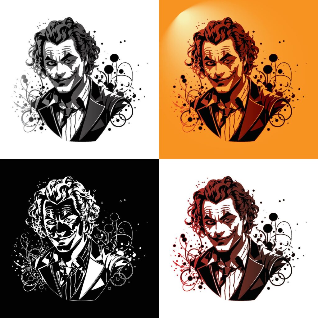 Joker vector art and sticker design Free Vector and Free SVG