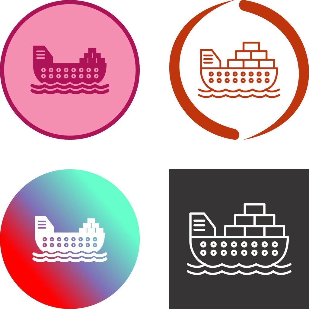 Cargo Ship Icon Design Stock Free