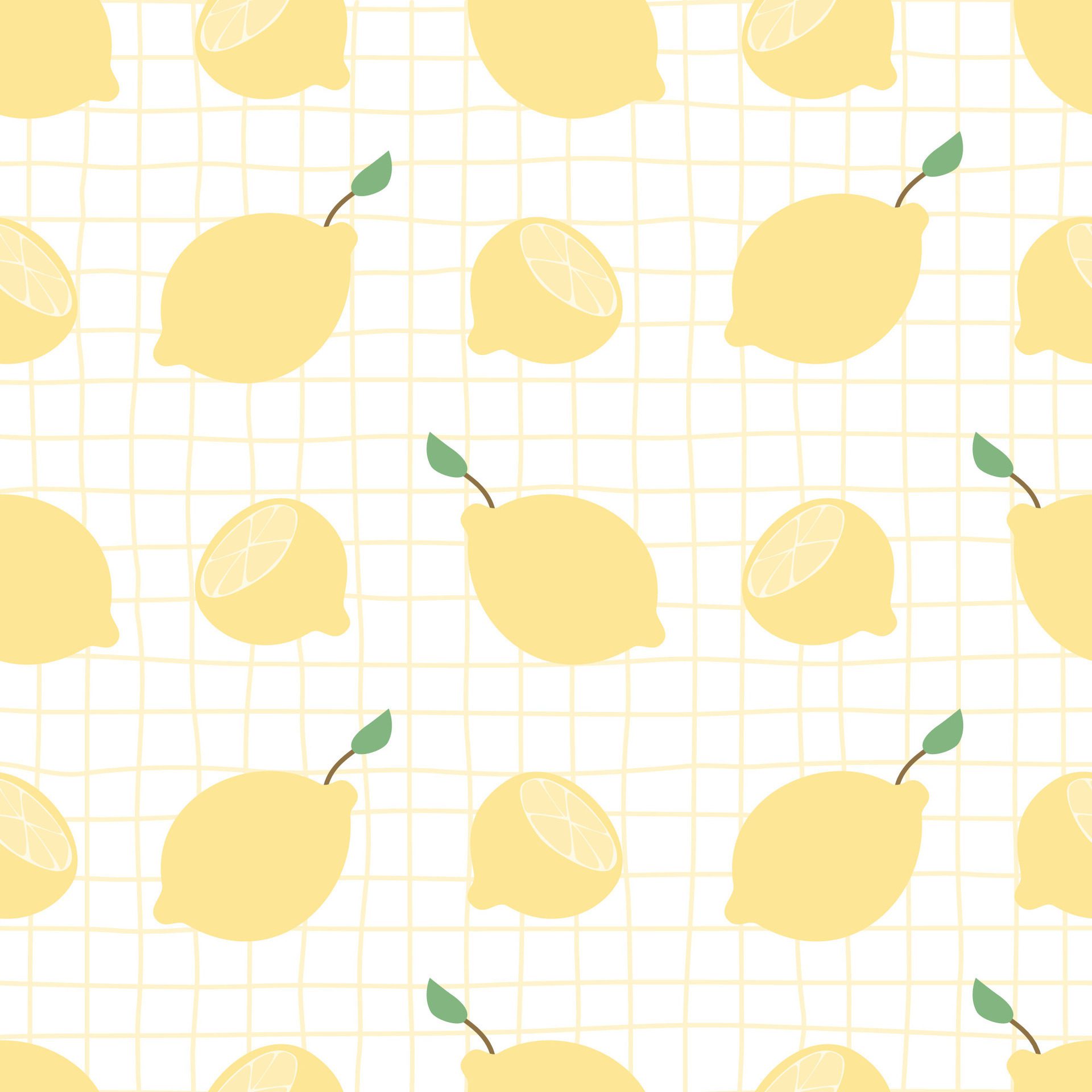 Seamless pattern with lemon fruit Free Vector