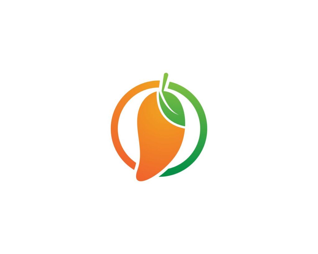 Mango fruits vector logo symbol Stock Free