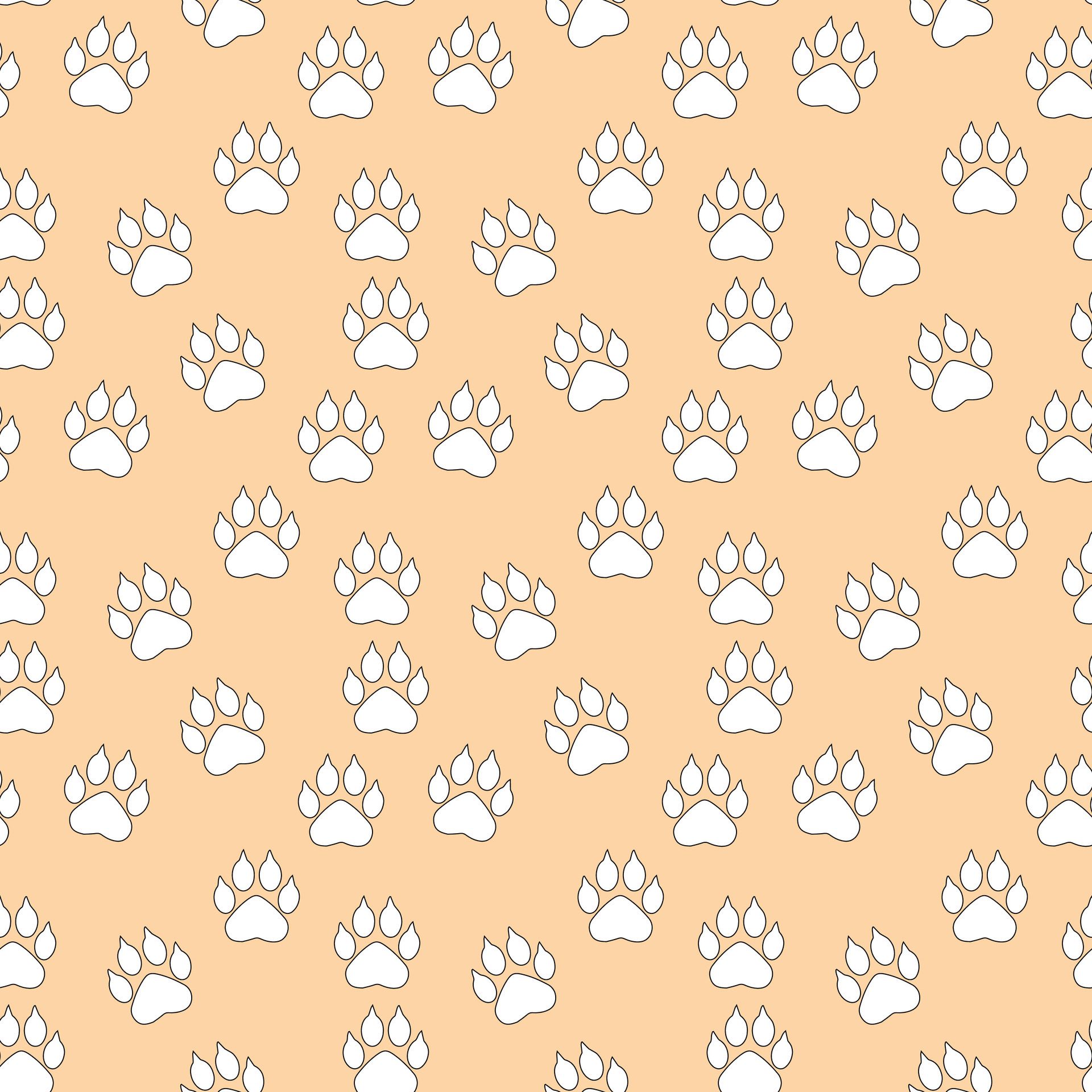 Doggy Paws Seamless Pattern Design Free Vector