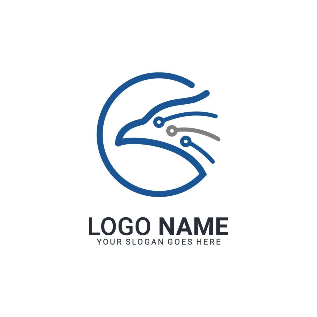 Modern Bird logo design. Vector editable design. Stock Free