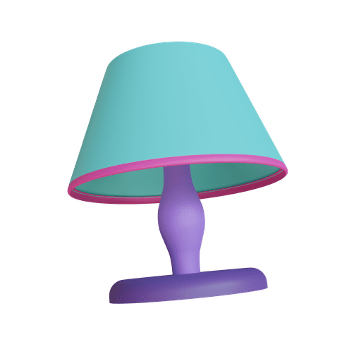 Lamp, light, furniture 3D illustration