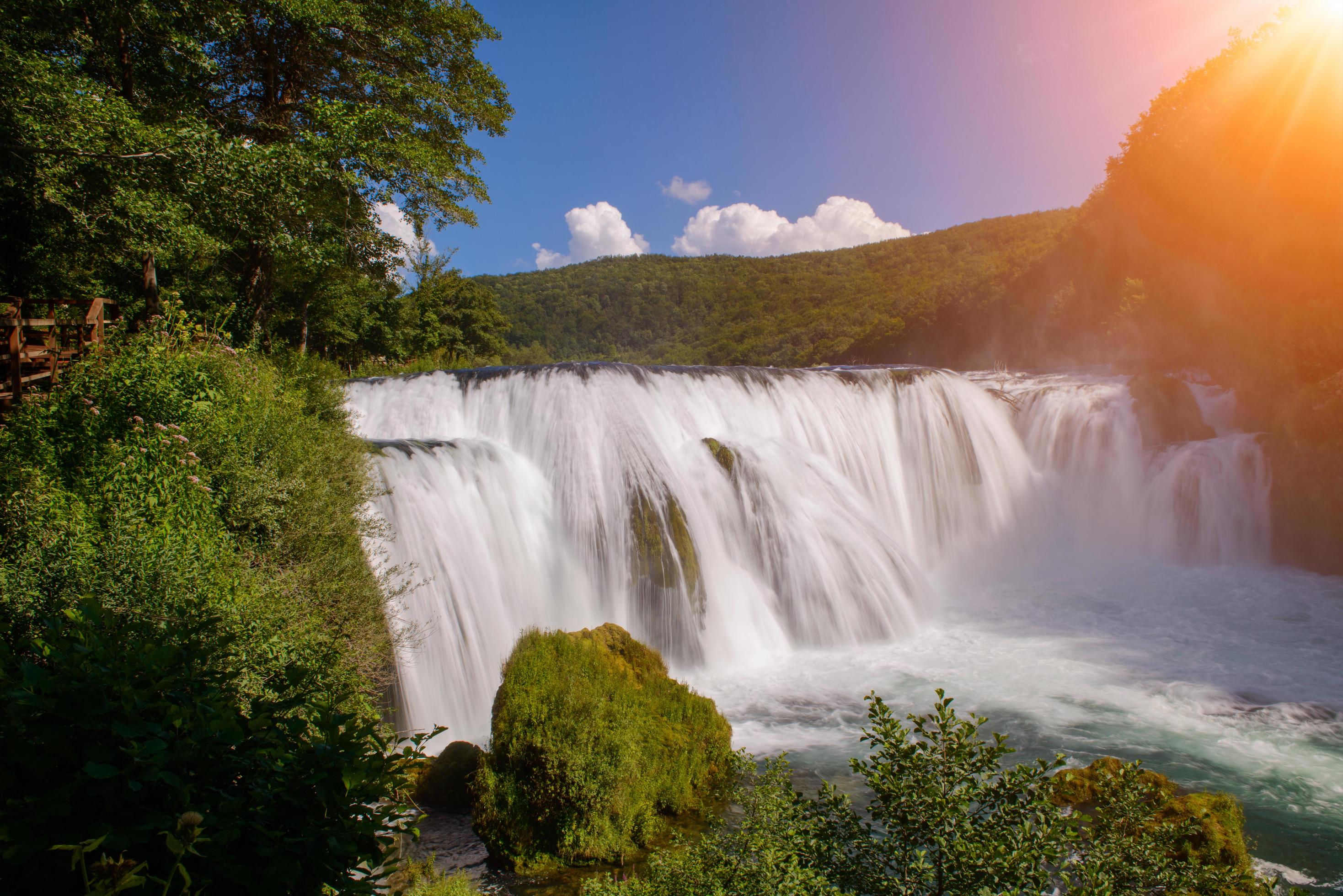 Waterfall nature landscape Stock Free