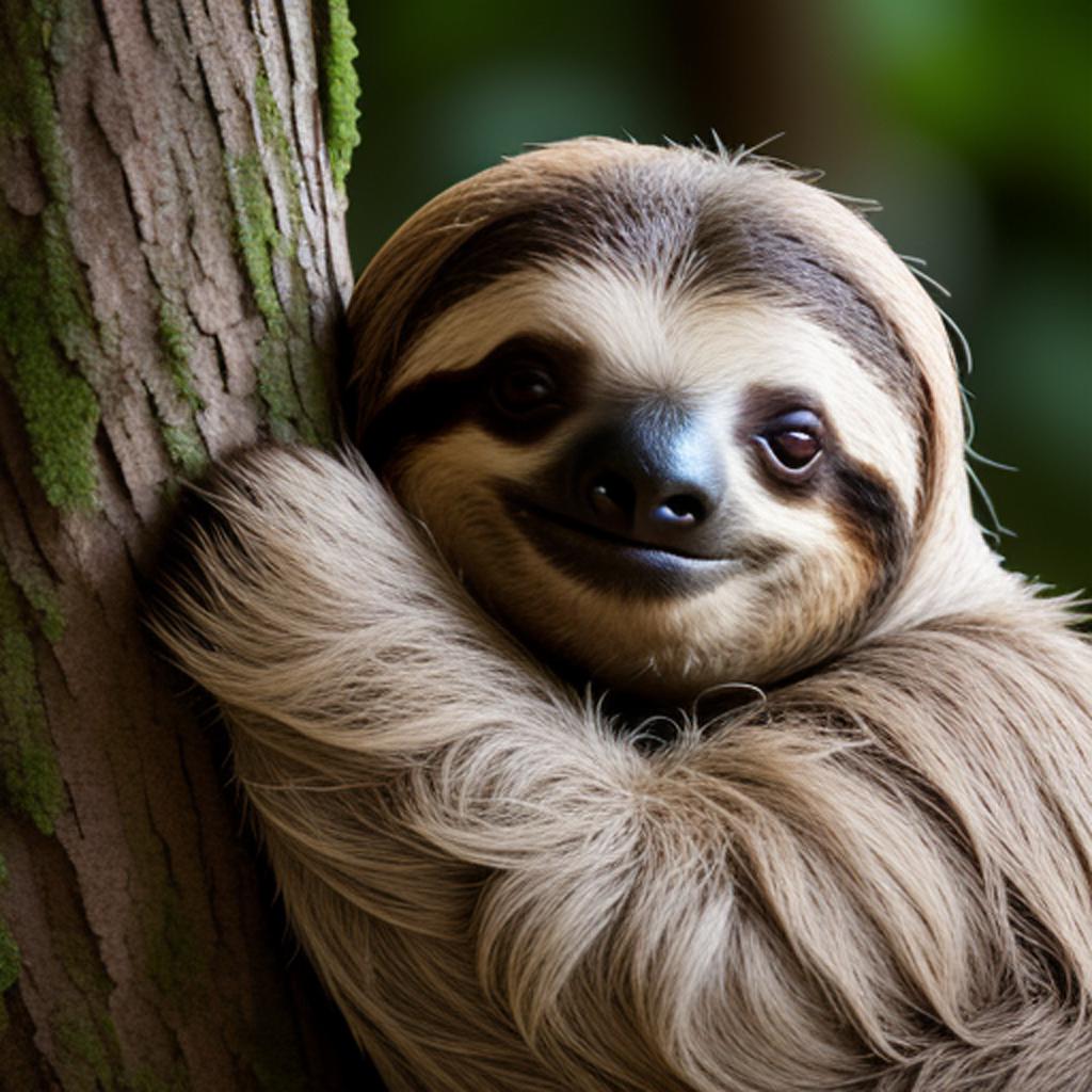 Tired sloth by @lana4004 by @ai_generated