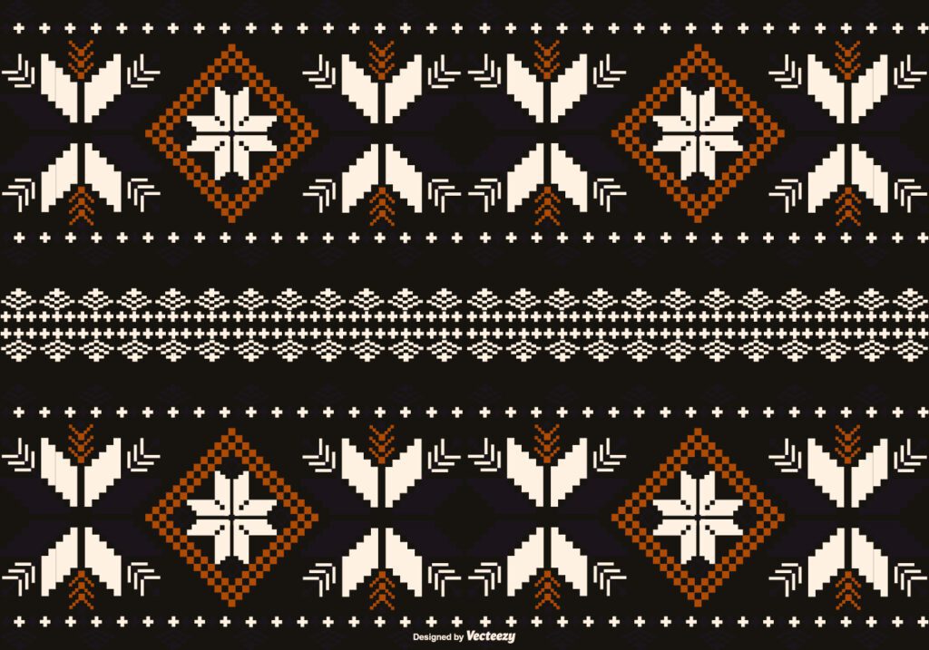 BorneoDayak Style Pattern Background Free Vector and Free SVG