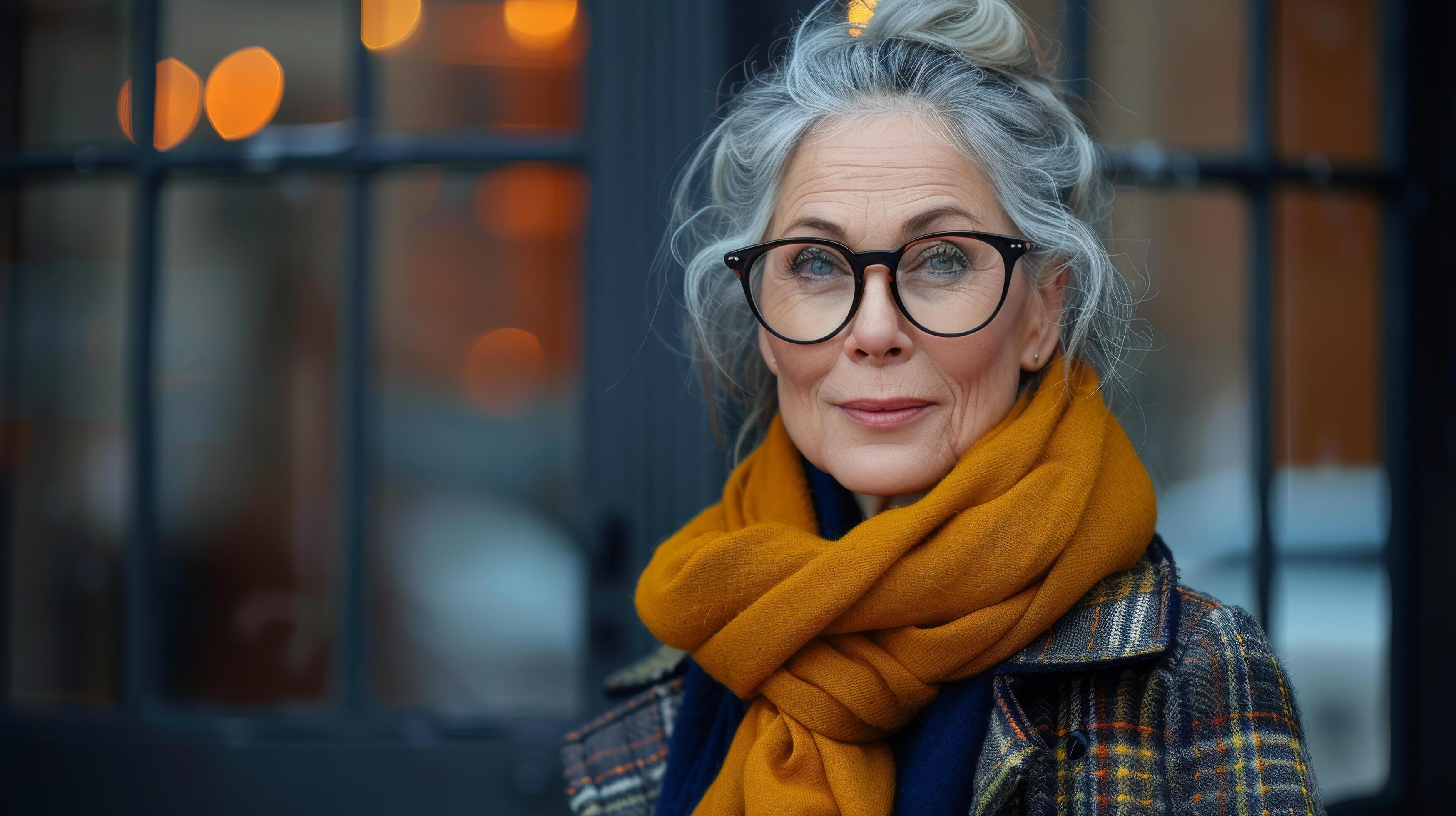 Woman With Glasses Posing for Picture Stock Free