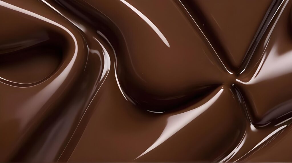 Top view, Liquid milk chocolate background. Stock Free