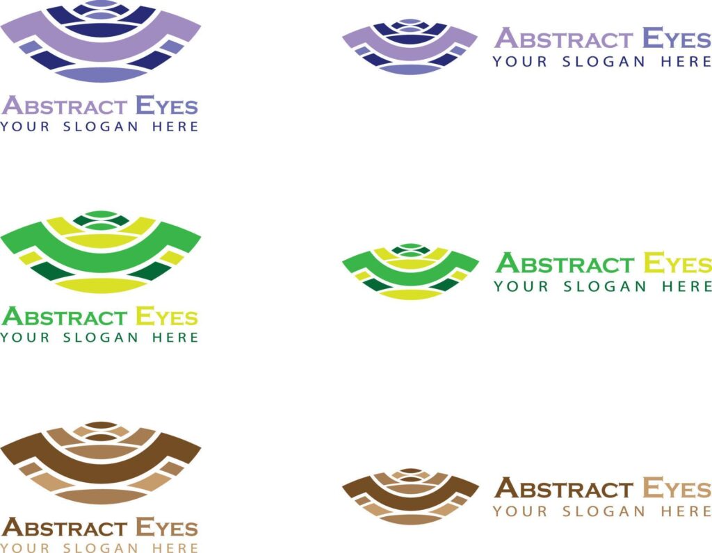 Abstract Eyes colorful logo design Stock Free