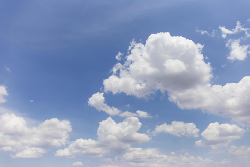 Blue sky background with clouds’ natural background. Stock Free