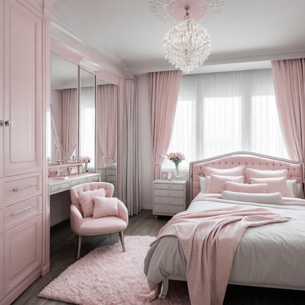 Realistic spacious soft pink by @ai_generated