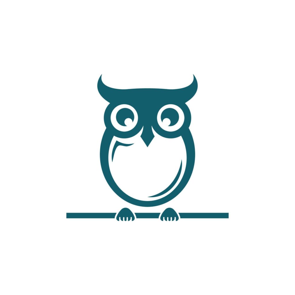 Owl logo icon design animal and simple business Stock Free