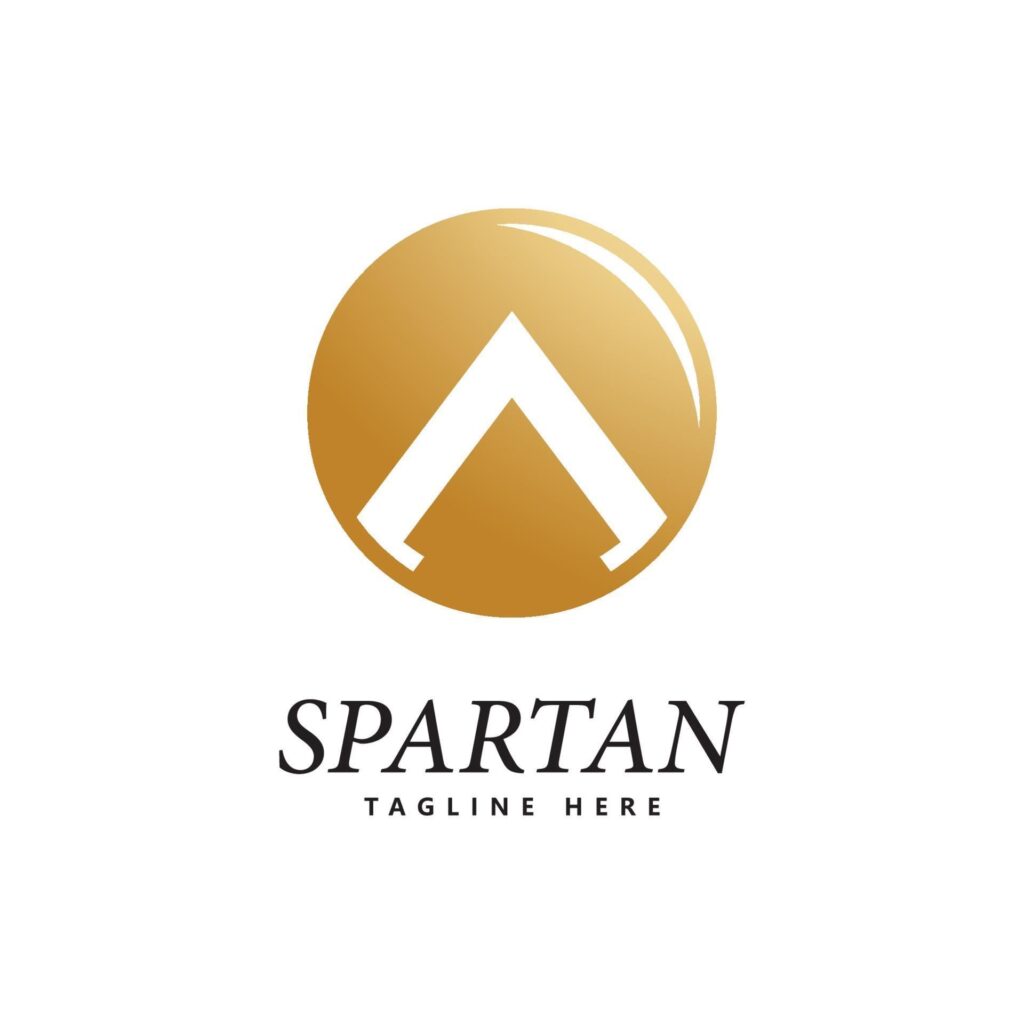 spartan shield logo icon vector Stock Free