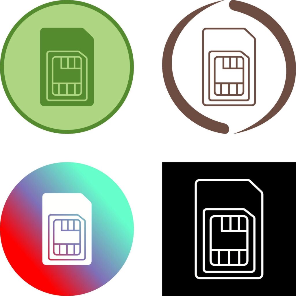 Sim Card Icon Design Stock Free