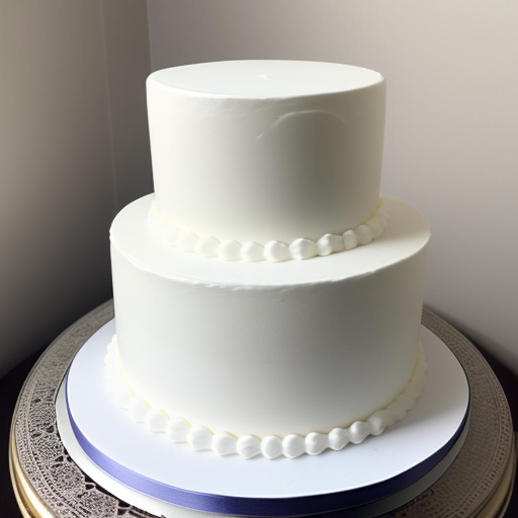 Two tiered plain white by @ai_generated