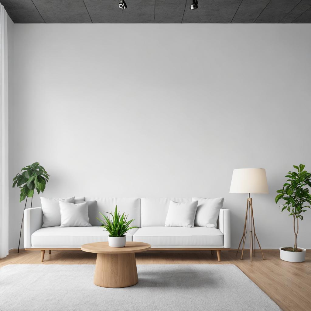 Interior blank white wall by @ai_generated