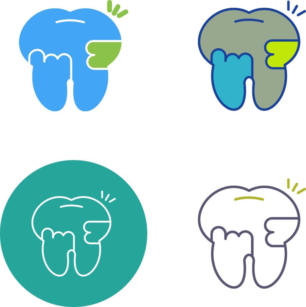 Toothache And Plaque Icon Design Stock Free