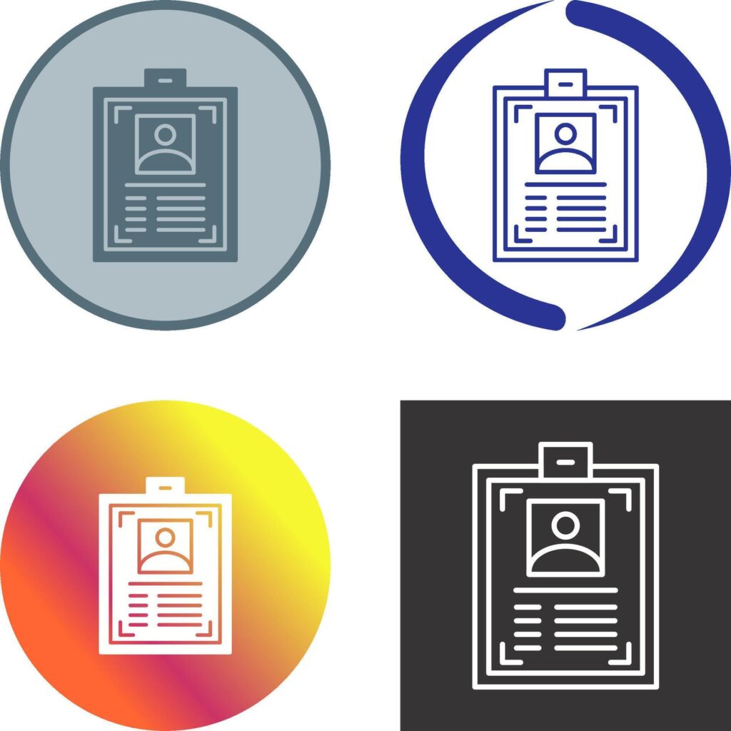 ID Card Icon Design Stock Free