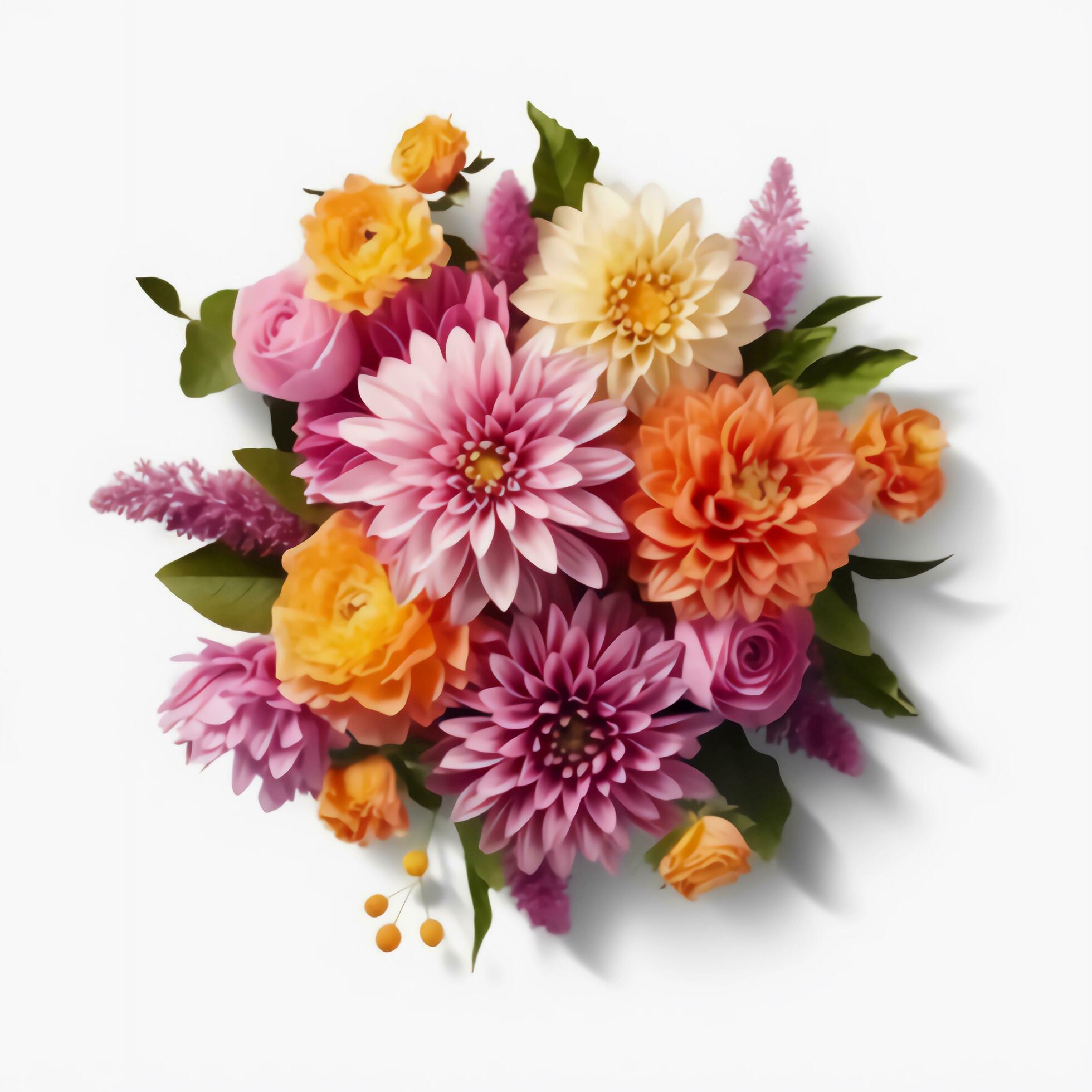 A colorful bouquet of flowers. AI Generated. Stock Free